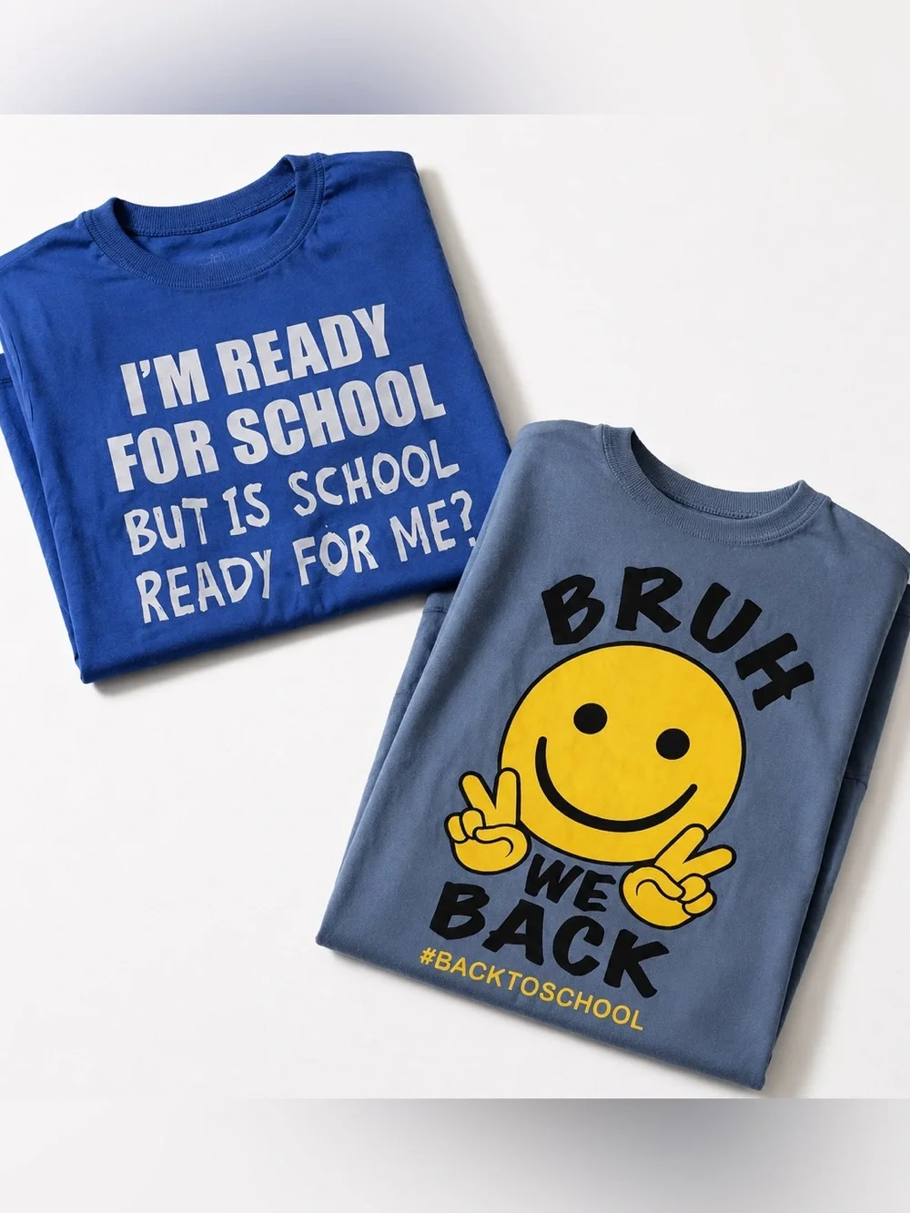 The Children’s Place Boys 7/8 Back to School Graphic Tee Bundle 2-Pack Fun Humor